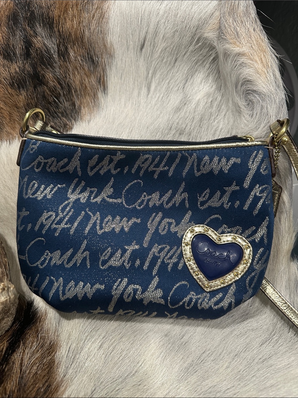 Coach Poppy New York Script Cross Body